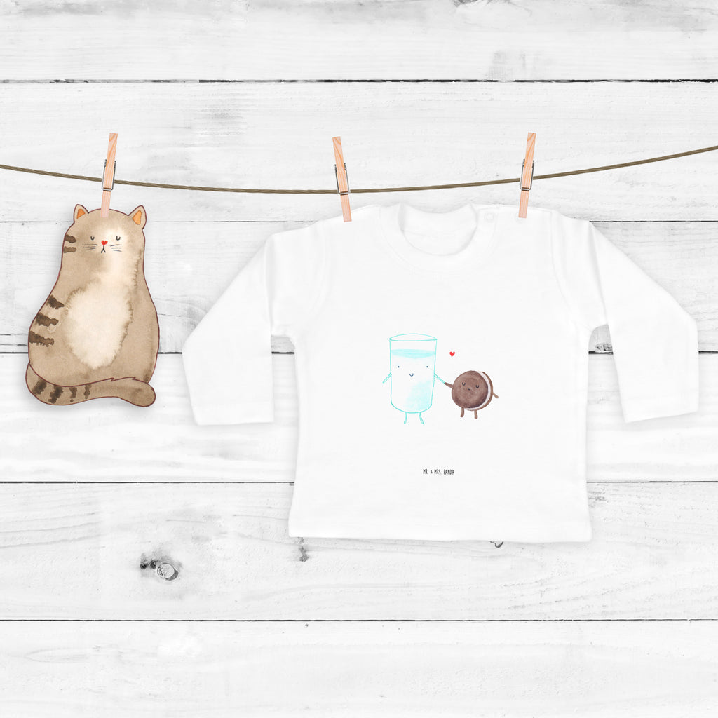 6-12 Monate Baby Longsleeve Milch & Keks Mädchen, Jungen, Baby, Longsleeve, Langarm, Bio, Kleidung, uni, Langarmshirt, Tiermotive, Gute Laune, lustige Sprüche, Tiere, Milk, Cookie, Milch, Keks, Kekse, Kaffee, Einladung Frühstück, Motiv süß, romantisch, perfektes Paar