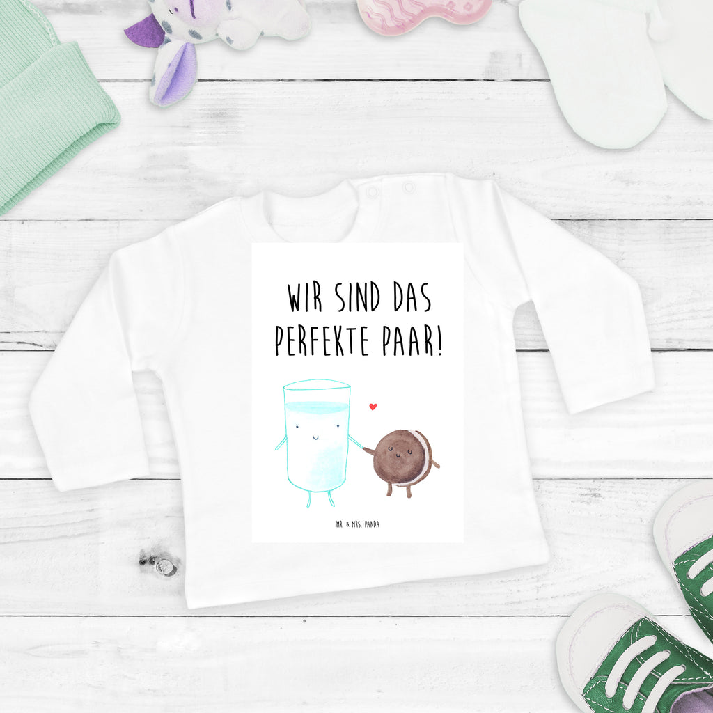 6-12 Monate Baby Longsleeve Milch & Keks Mädchen, Jungen, Baby, Longsleeve, Langarm, Bio, Kleidung, uni, Langarmshirt, Tiermotive, Gute Laune, lustige Sprüche, Tiere, Milk, Cookie, Milch, Keks, Kekse, Kaffee, Einladung Frühstück, Motiv süß, romantisch, perfektes Paar