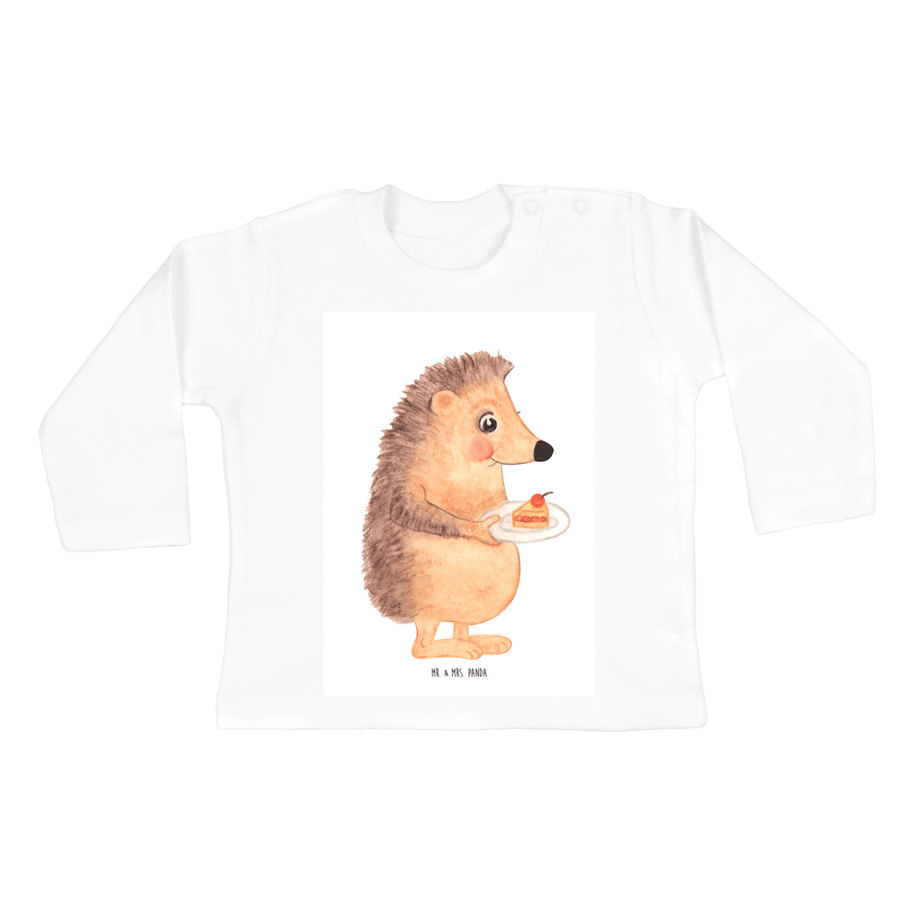18-24 Monate Baby Longsleeve Igel mit Kuchenstück Mädchen, Jungen, Baby, Langarm, Bio, Kleidung, Longsleeve, Tiermotive, Gute Laune, lustige Sprüche, Tiere, Igel, Essen Spruch, Kuchen, Backen Geschenk, Kuchen backen, Einladung Party, Geburtstagskuchen, Torte