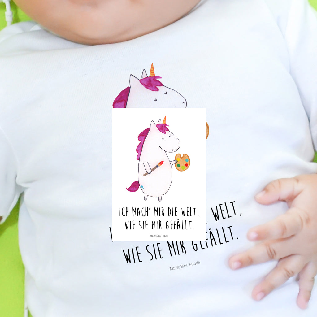 18-24 Monate Baby Longsleeve Einhorn Künstler Mädchen, Jungen, Baby, Langarm, Bio, Kleidung, Longsleeve, Einhorn, Einhörner, Einhorn Deko, Pegasus, Unicorn, Englisch, Künstler, Artist, Malen, Zeichnen, Welt, Farbe, Stift, Pinsel, Geschenk, Maler