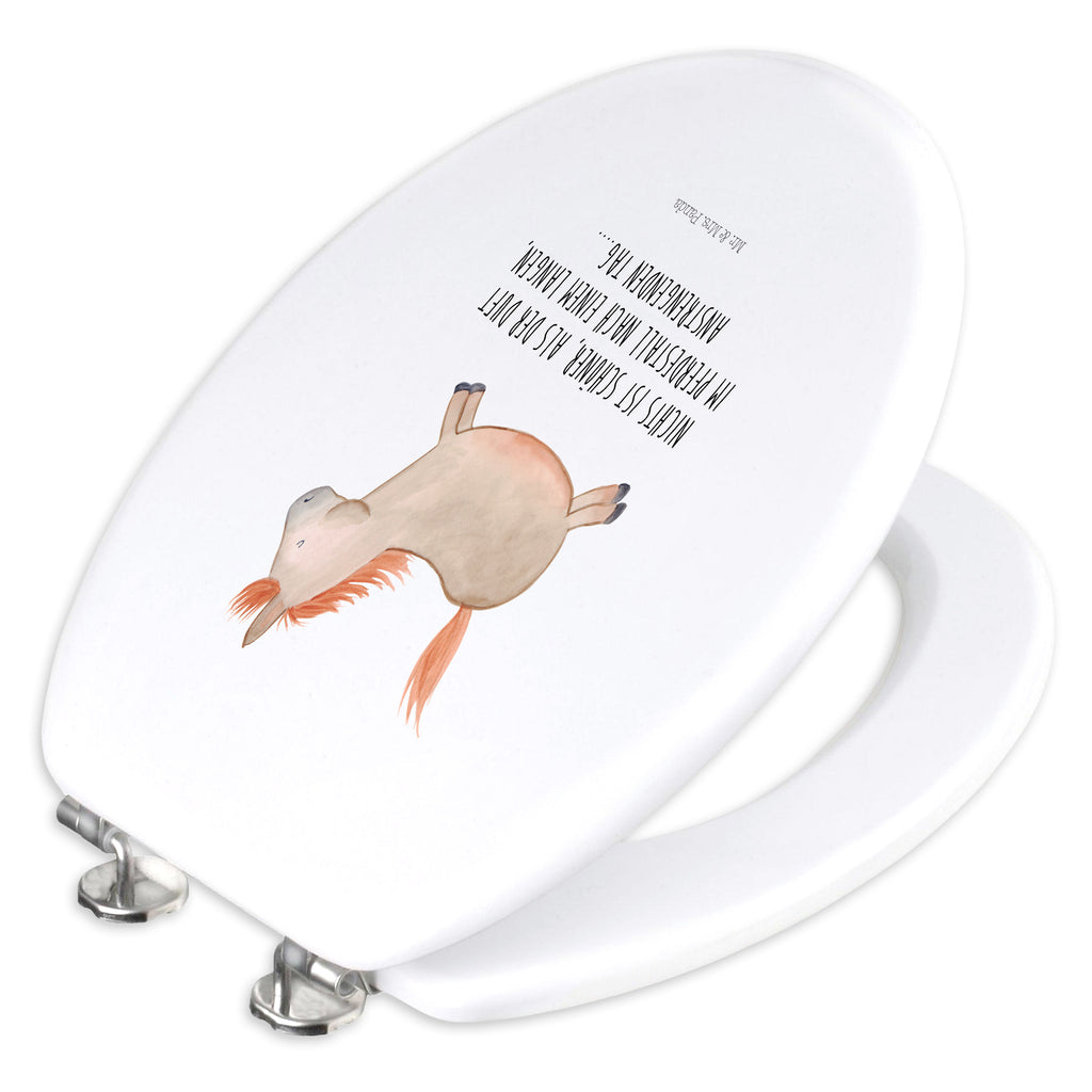 Motiv WC Sitz Pferd springt Klobrille, Klodeckel, Toilettendeckel, WC-Sitz, Toilette, Bauernhof, Hoftiere, Landwirt, Landwirtin, Pferd, Pony, Pferde, Stall, Pferdestall, ausreiten, reiten, Pferdebesitzer