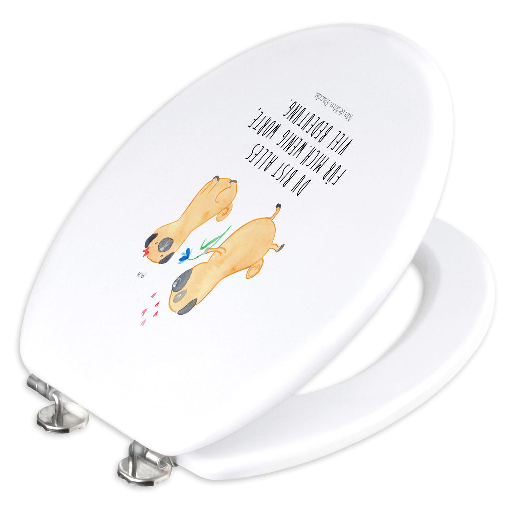 Motiv WC Sitz Mops verliebt Klobrille, Klodeckel, Toilettendeckel, WC-Sitz, Toilette, Hund, Hundemotiv, Haustier, Hunderasse, Tierliebhaber, Hundebesitzer, Sprüche, Mops, Möpse, Hundeliebe, verliebt, Liebe, Liebesspruch. Verlobt, Geschenk Freund, Partner