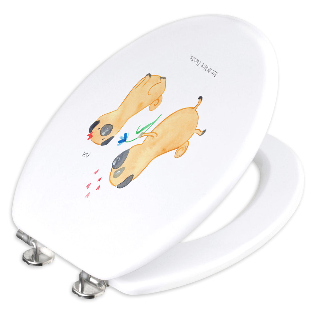 Motiv WC Sitz Mops verliebt Klobrille, Klodeckel, Toilettendeckel, WC-Sitz, Toilette, Hund, Hundemotiv, Haustier, Hunderasse, Tierliebhaber, Hundebesitzer, Sprüche, Mops, Möpse, Hundeliebe, verliebt, Liebe, Liebesspruch. Verlobt, Geschenk Freund, Partner