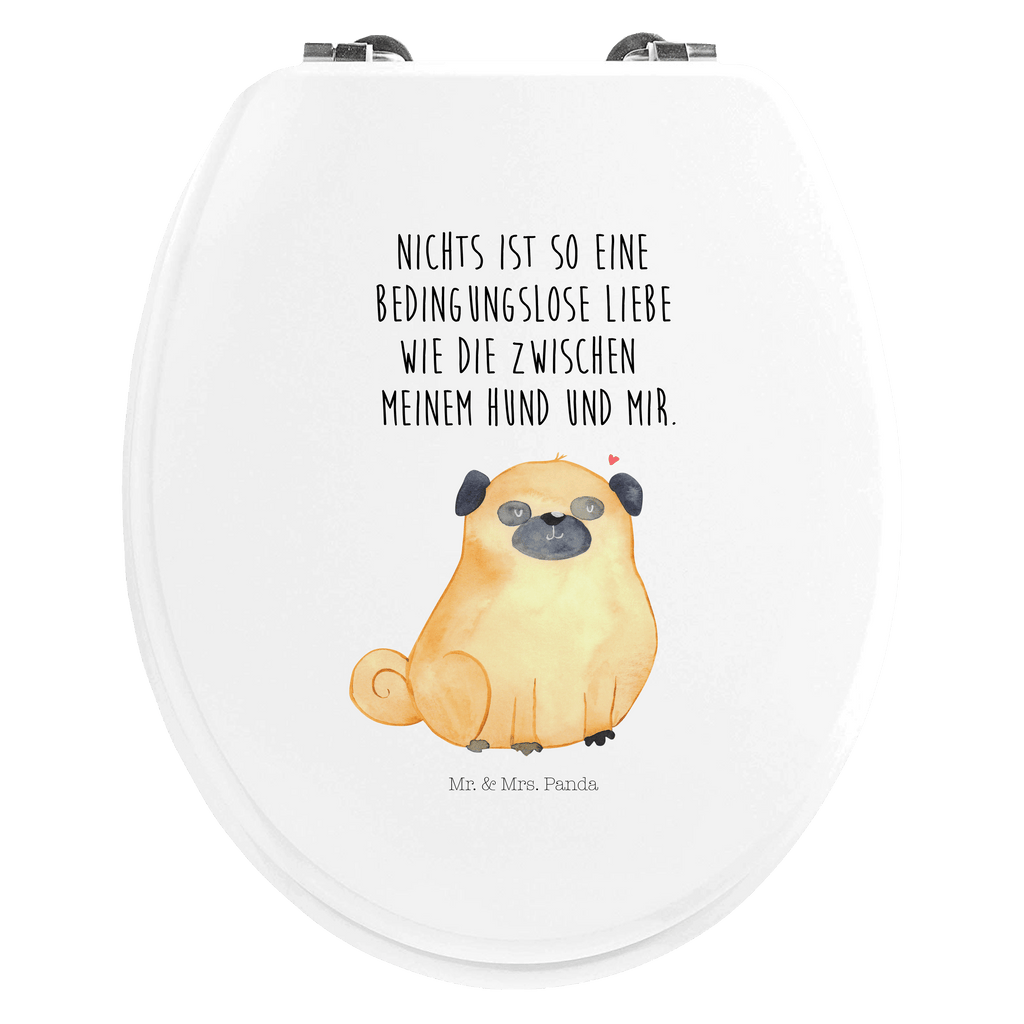 Motiv WC Sitz Mops Klobrille, Klodeckel, Toilettendeckel, WC-Sitz, Toilette, Hund, Hundemotiv, Haustier, Hunderasse, Tierliebhaber, Hundebesitzer, Sprüche, Mops, Liebe, Hundeliebe