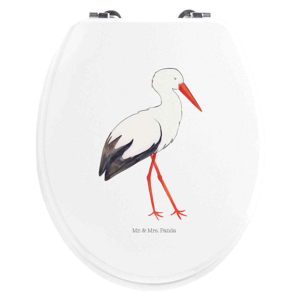 Motiv WC Sitz Storch Klobrille, Klodeckel, Toilettendeckel, WC-Sitz, Toilette, Tiermotive, Gute Laune, lustige Sprüche, Tiere, Storch, Störche, Schwangerschaft, Geburt, Mutter, Mütter, Mutter werden, Schwanger, Babybauch, Baby