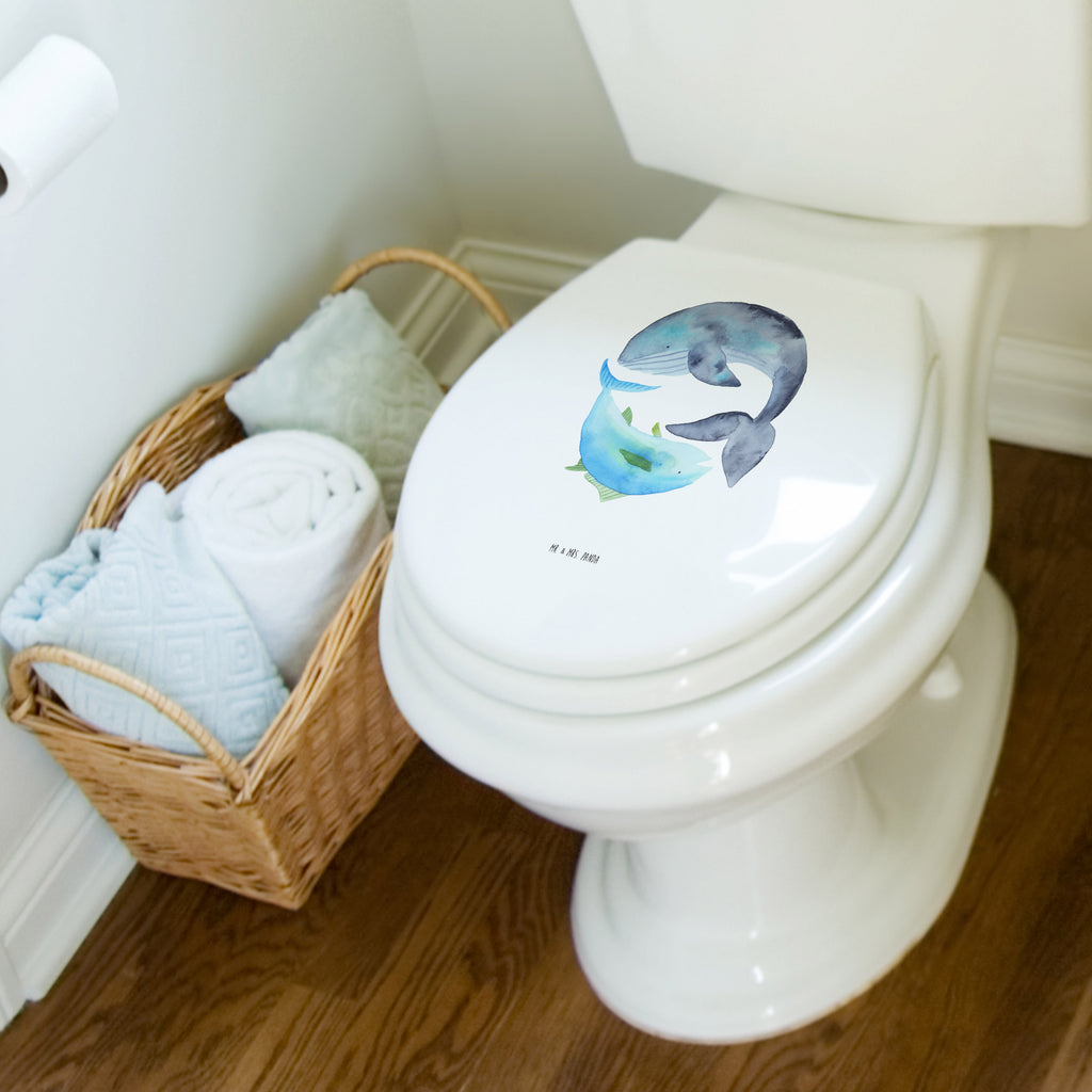 Motiv WC Sitz Walfisch & Thunfisch Klobrille, Klodeckel, Toilettendeckel, WC-Sitz, Toilette, Tiermotive, Gute Laune, lustige Sprüche, Tiere, Wal, Wahl, Tunfisch, Wortwitz lustig, Spruch lustig, Flachwitz, Witz, Spruch des Tages, Flachwitz Geschenk