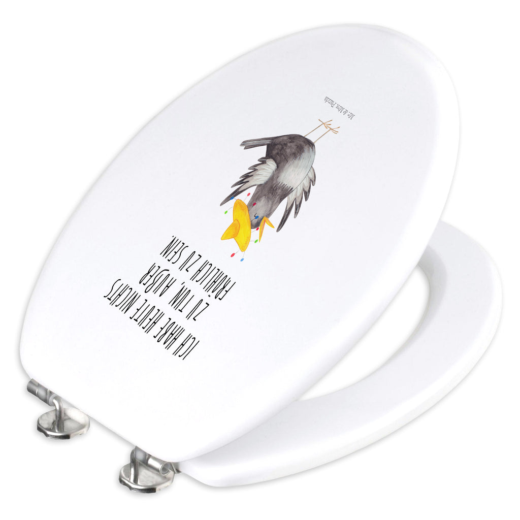 Motiv WC Sitz Rabe mit Sombrero Klobrille, Klodeckel, Toilettendeckel, WC-Sitz, Toilette, Tiermotive, Gute Laune, lustige Sprüche, Tiere, Rabe, Vogel, Vögel, Spruch positiv, fröhlich sein, glücklich sein, Glück Spruch, froh, Elster, Motivation