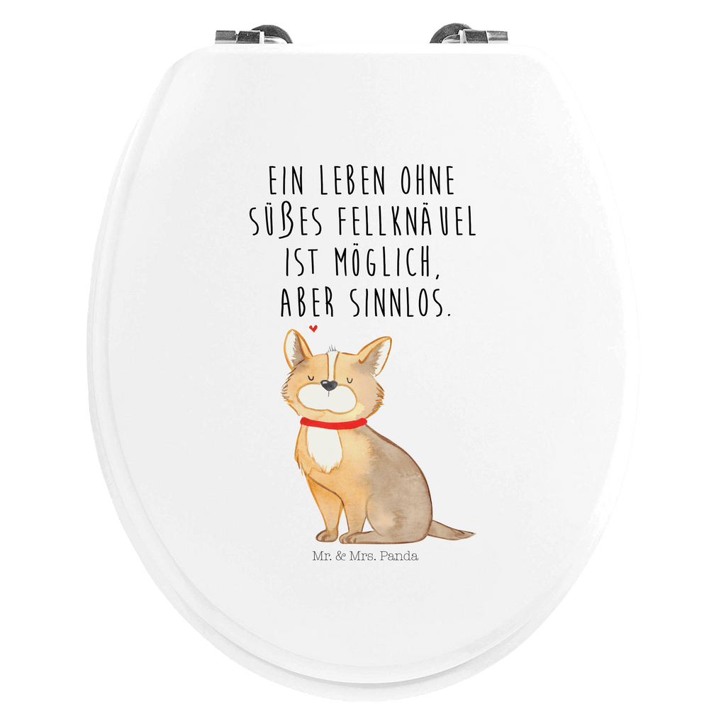 Motiv WC Sitz Hundeglück Klobrille, Klodeckel, Toilettendeckel, WC-Sitz, Toilette, Hund, Hundemotiv, Haustier, Hunderasse, Tierliebhaber, Hundebesitzer, Sprüche, Corgie, Hundeliebe, Spruch, Hundemama, Liebe