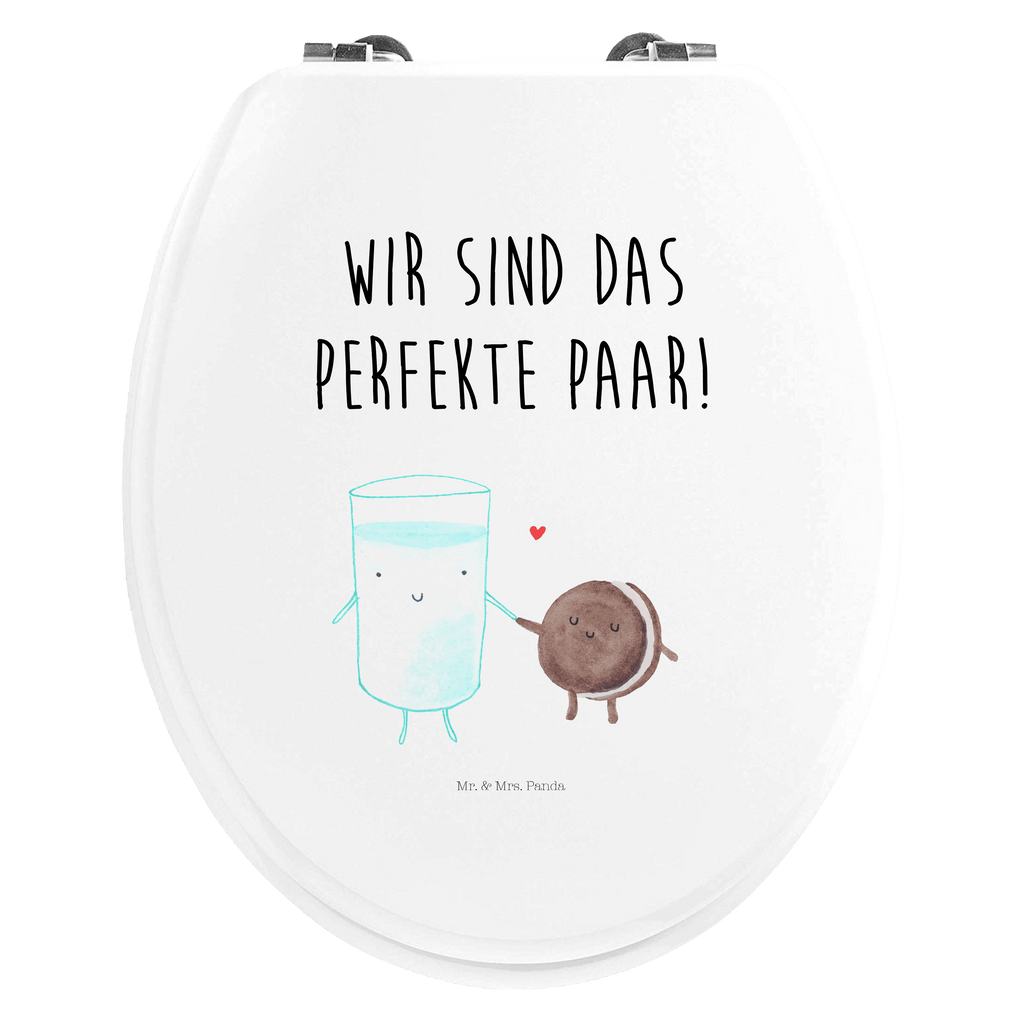 Motiv WC Sitz Milch & Keks Klobrille, Klodeckel, Toilettendeckel, WC-Sitz, Toilette, Tiermotive, Gute Laune, lustige Sprüche, Tiere, Milk, Cookie, Milch, Keks, Kekse, Kaffee, Einladung Frühstück, Motiv süß, romantisch, perfektes Paar