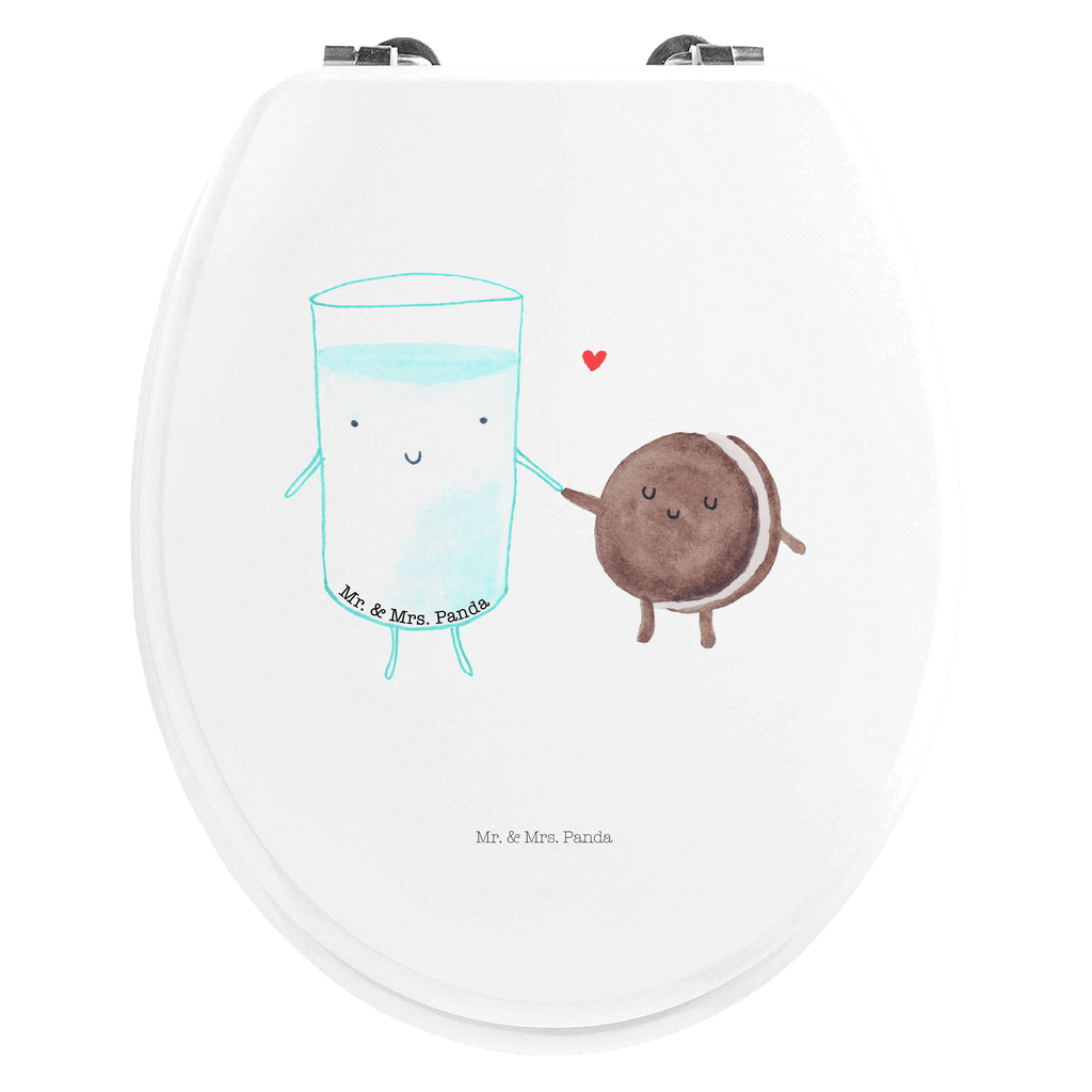 Motiv WC Sitz Milch & Keks Klobrille, Klodeckel, Toilettendeckel, WC-Sitz, Toilette, Tiermotive, Gute Laune, lustige Sprüche, Tiere, Milk, Cookie, Milch, Keks, Kekse, Kaffee, Einladung Frühstück, Motiv süß, romantisch, perfektes Paar