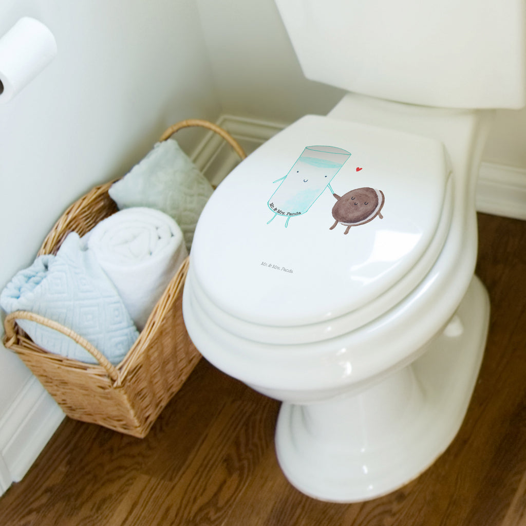 Motiv WC Sitz Milch & Keks Klobrille, Klodeckel, Toilettendeckel, WC-Sitz, Toilette, Tiermotive, Gute Laune, lustige Sprüche, Tiere, Milk, Cookie, Milch, Keks, Kekse, Kaffee, Einladung Frühstück, Motiv süß, romantisch, perfektes Paar