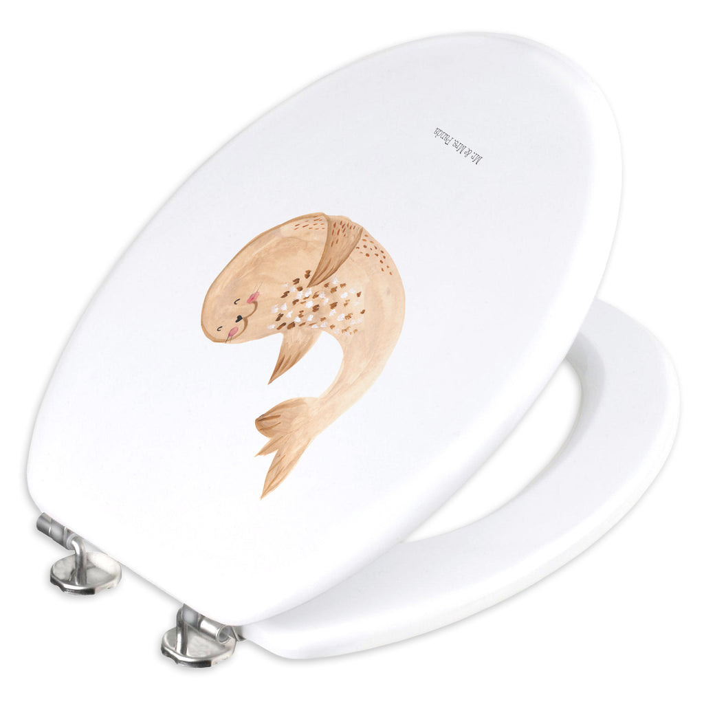 Motiv WC Sitz Robbe liegend Klobrille, Klodeckel, Toilettendeckel, WC-Sitz, Toilette, Tiermotive, Gute Laune, lustige Sprüche, Tiere, Robbe, Robben, Seehund, Strand, Meerestier, Ostsee, Nordsee, Lachen, Freude