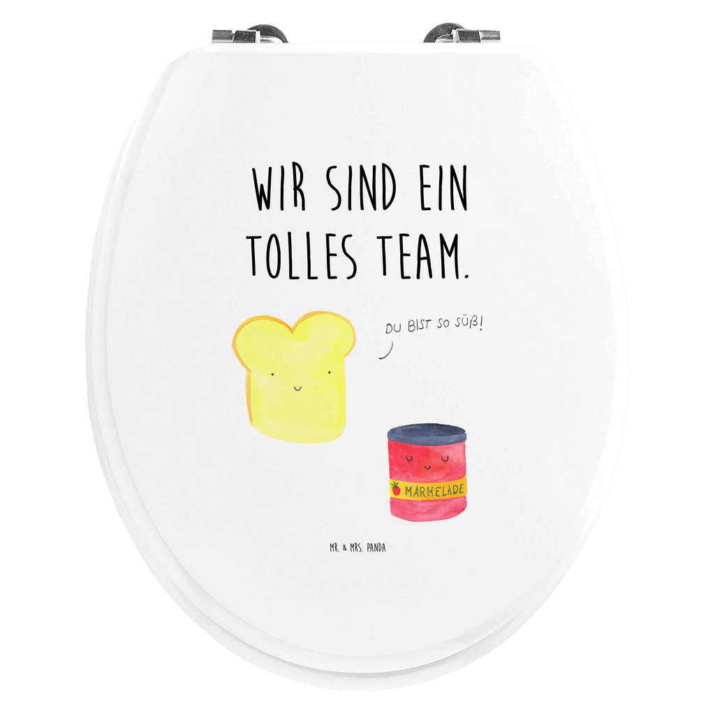 Motiv WC Sitz Toast & Marmelade Klobrille, Klodeckel, Toilettendeckel, WC-Sitz, Toilette, Tiermotive, Gute Laune, lustige Sprüche, Tiere, Toast, Marmelade, Dreamteam, süße Postkarte, süß, Küche Deko, Küche Spruch, Frühstück Einladung, Brot, Toastbrot