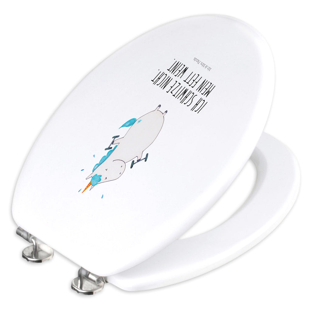 Motiv WC Sitz Einhorn Fitness Klobrille, Klodeckel, Toilettendeckel, WC-Sitz, Toilette, Einhorn, Einhörner, Einhorn Deko, Pegasus, Unicorn, Gym, Fitness, Fitnessstudio, Diät, Abnehmen, Sport, Pumpen, Geräte, Sixpack