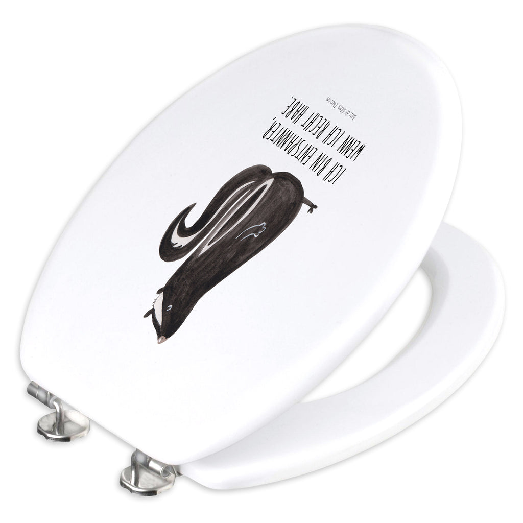 Motiv WC Sitz Stinktier sitzend Klobrille, Klodeckel, Toilettendeckel, WC-Sitz, Toilette, Stinktier, Skunk, Wildtier, Raubtier, Stinker, Stinki, Spruch, Büro, Recht, Besserwisser
