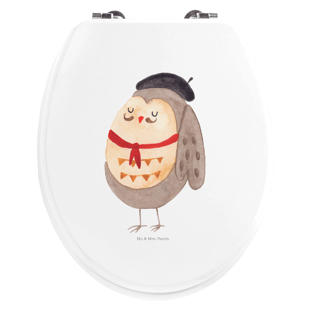 Motiv WC Sitz Eule Französisch Klobrille, Klodeckel, Toilettendeckel, WC-Sitz, Toilette, Eule, Eulen, Eule Deko, Owl, hibou, La vie est belle, das Leben ist schön, Spruch schön, Spruch Französisch, Frankreich