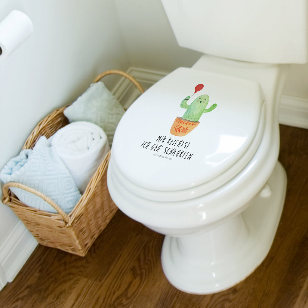 Motiv WC Sitz Kaktus Luftballon Klobrille, Klodeckel, Toilettendeckel, WC-Sitz, Toilette, Kaktus, Kakteen, Luftballon, Neustart, Freude, Büro, Stress, Büroalltag, Freundin, Freund, Ausbildung, Prüfung