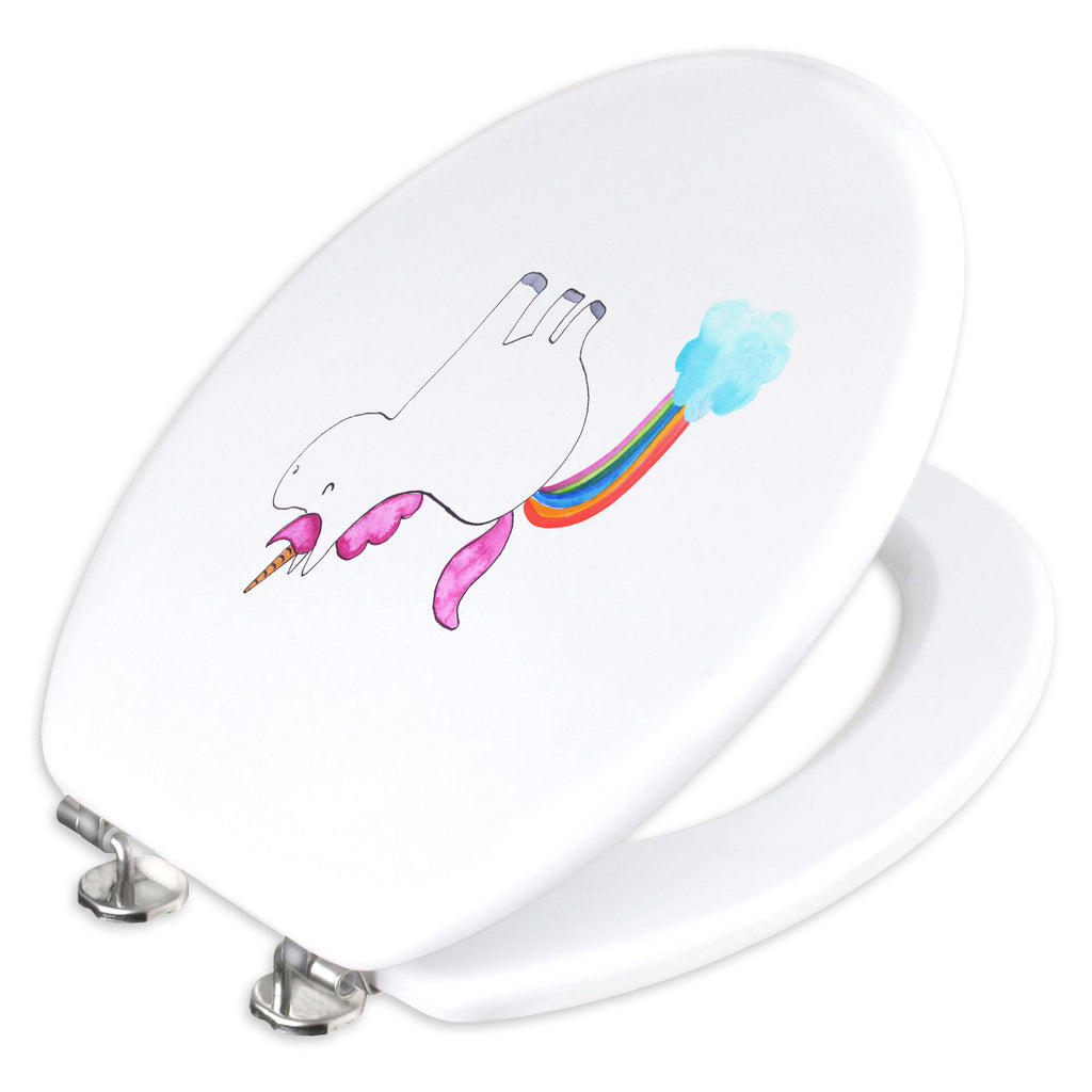 Motiv WC Sitz Einhorn Pupsend Klobrille, Klodeckel, Toilettendeckel, WC-Sitz, Toilette, Einhorn, Einhörner, Einhorn Deko, Pegasus, Unicorn, Pups, Regenbogen, Glitzer, Einhornpower, Erwachsenwerden, Spaß, lustig, Freundin