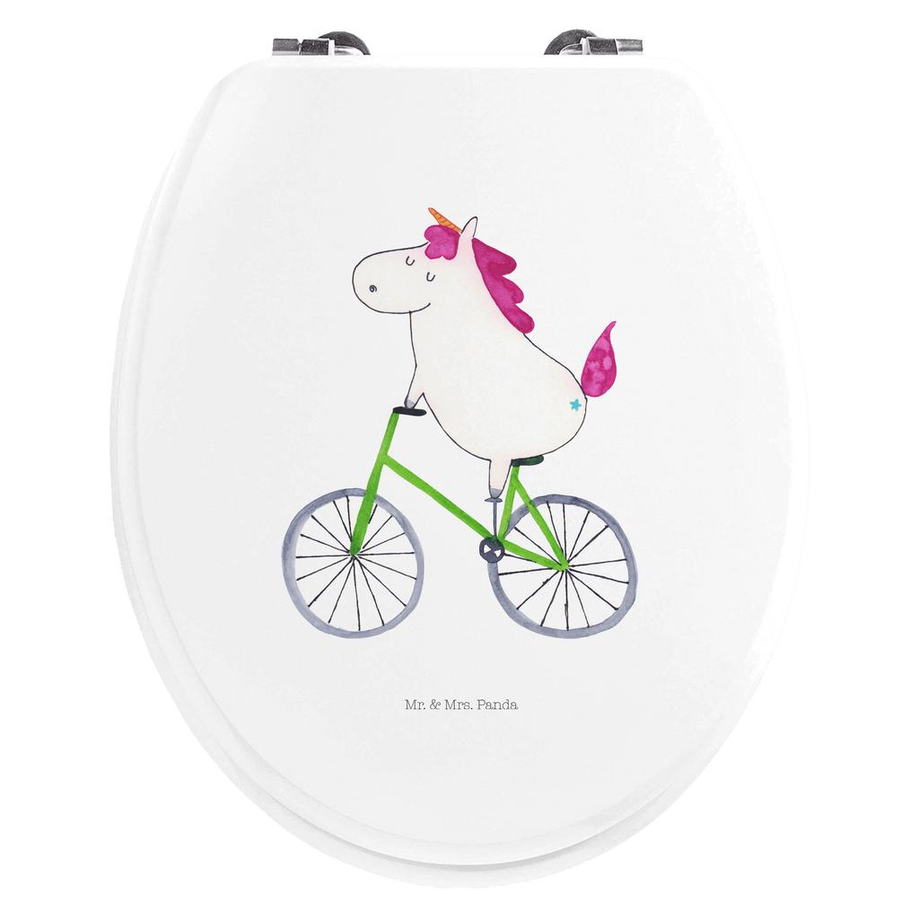 Motiv WC Sitz Einhorn Radfahrer Klobrille, Klodeckel, Toilettendeckel, WC-Sitz, Toilette, Einhorn, Einhörner, Einhorn Deko, Pegasus, Unicorn, Radfahren, Radfahrer, Rad, Bike, Feenstaub, Konfetti, Luxusproblem, Kummer, Liebeskummer