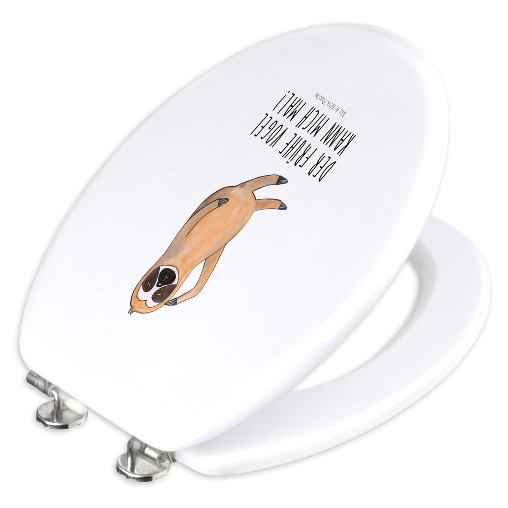 Motiv WC Sitz Faultier Vogel zeigen Klobrille, Klodeckel, Toilettendeckel, WC-Sitz, Toilette, Faultier, Faultier Geschenk, Faultier Deko, Faultiere, faul, Lieblingstier, Spinner, früher Vogel, der frühe Vogel, Frühaufsteher, Morgenmuffel, Vogel, Faultierwelt