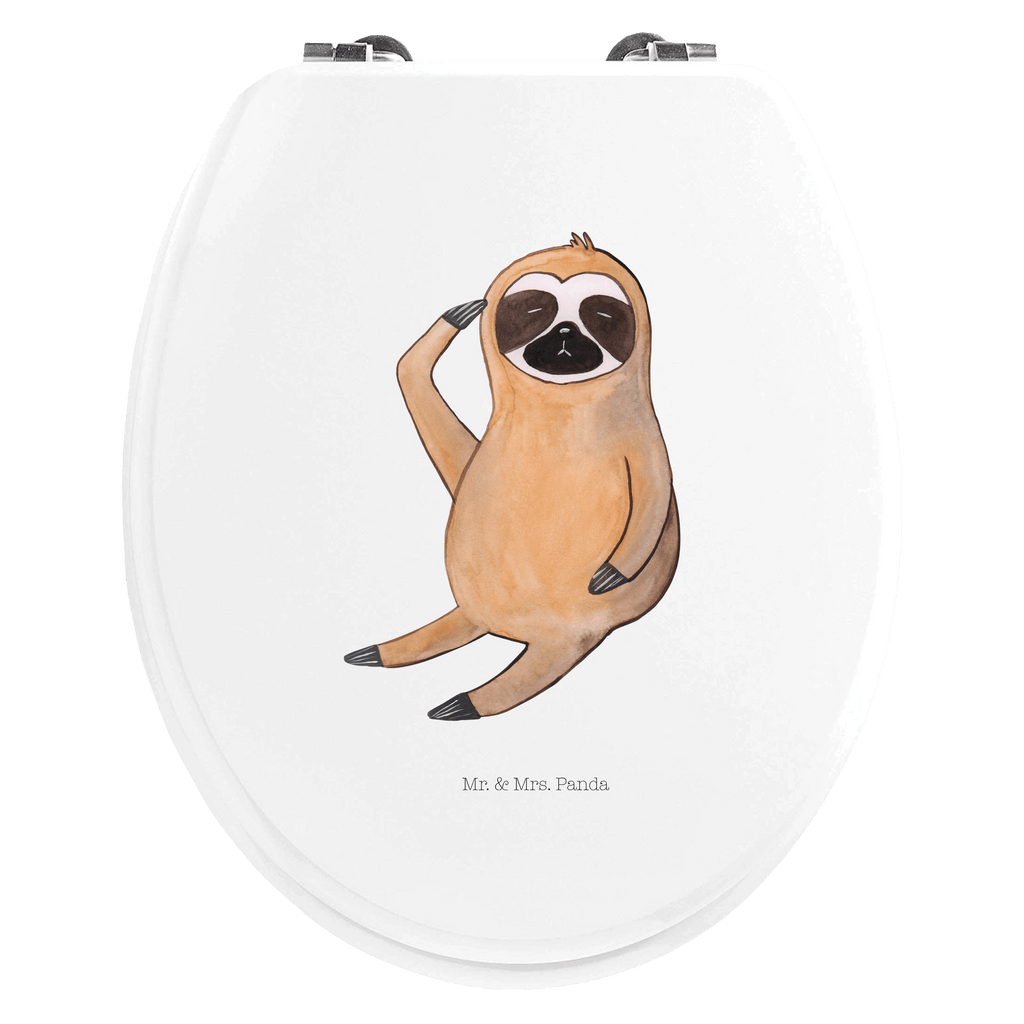 Motiv WC Sitz Faultier Vogel zeigen Klobrille, Klodeckel, Toilettendeckel, WC-Sitz, Toilette, Faultier, Faultier Geschenk, Faultier Deko, Faultiere, faul, Lieblingstier, Spinner, früher Vogel, der frühe Vogel, Frühaufsteher, Morgenmuffel, Vogel, Faultierwelt