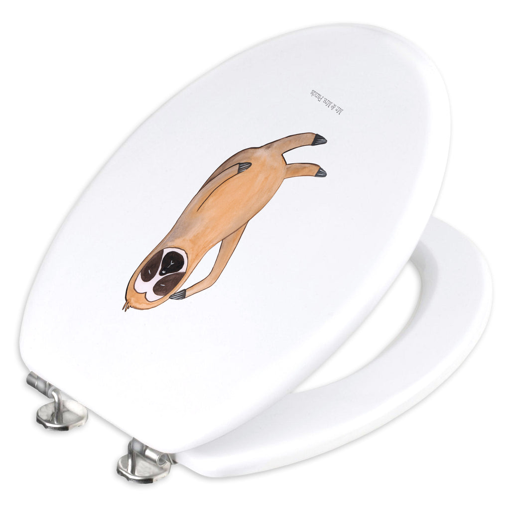 Motiv WC Sitz Faultier Vogel zeigen Klobrille, Klodeckel, Toilettendeckel, WC-Sitz, Toilette, Faultier, Faultier Geschenk, Faultier Deko, Faultiere, faul, Lieblingstier, Spinner, früher Vogel, der frühe Vogel, Frühaufsteher, Morgenmuffel, Vogel, Faultierwelt