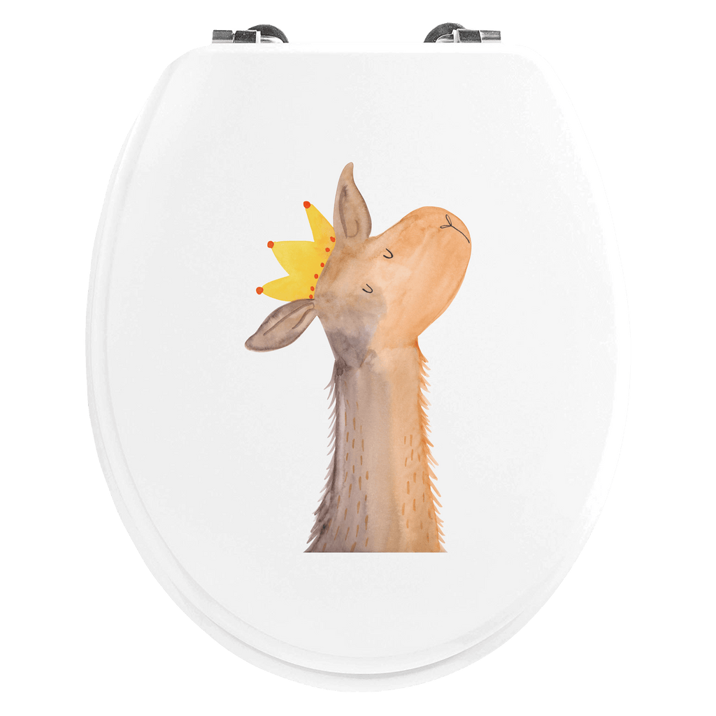 Motiv WC Sitz Lamakopf König Klobrille, Klodeckel, Toilettendeckel, WC-Sitz, Toilette, Lama, Alpaka, Lamas, König, Königin, Freundin, Mama, Papa, Büro Kollege, Kollegin, Chef, Vorgesetzter, Abi, Abitur