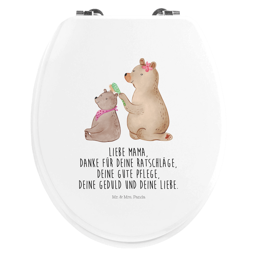 Motiv WC Sitz Bär mit Kind Klobrille, Klodeckel, Toilettendeckel, WC-Sitz, Toilette, Familie, Vatertag, Muttertag, Bruder, Schwester, Mama, Papa, Oma, Opa, Geschenk, Mutti, Mutter