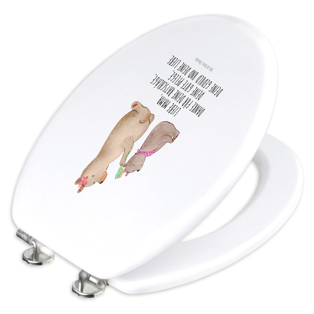 Motiv WC Sitz Bär mit Kind Klobrille, Klodeckel, Toilettendeckel, WC-Sitz, Toilette, Familie, Vatertag, Muttertag, Bruder, Schwester, Mama, Papa, Oma, Opa, Geschenk, Mutti, Mutter