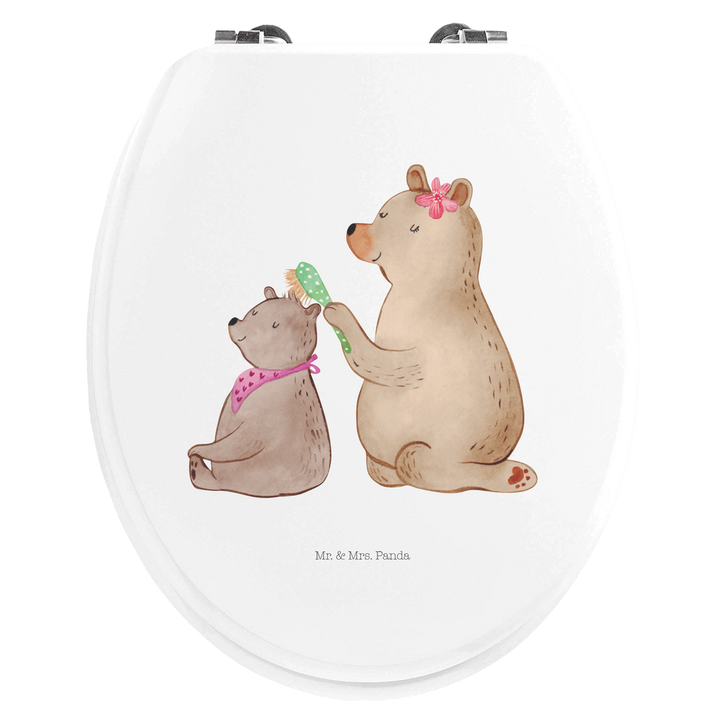 Motiv WC Sitz Bär mit Kind Klobrille, Klodeckel, Toilettendeckel, WC-Sitz, Toilette, Familie, Vatertag, Muttertag, Bruder, Schwester, Mama, Papa, Oma, Opa, Geschenk, Mutti, Mutter