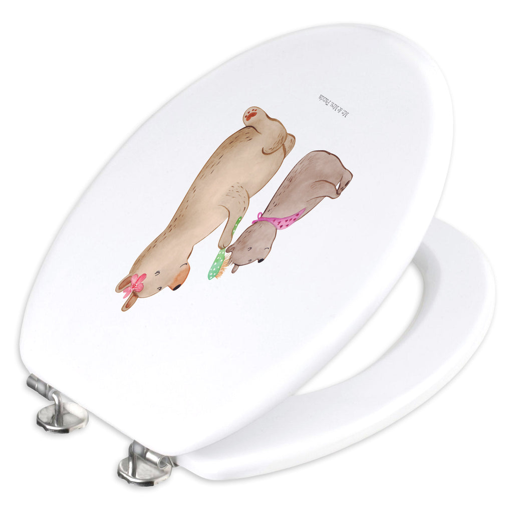 Motiv WC Sitz Bär mit Kind Klobrille, Klodeckel, Toilettendeckel, WC-Sitz, Toilette, Familie, Vatertag, Muttertag, Bruder, Schwester, Mama, Papa, Oma, Opa, Geschenk, Mutti, Mutter