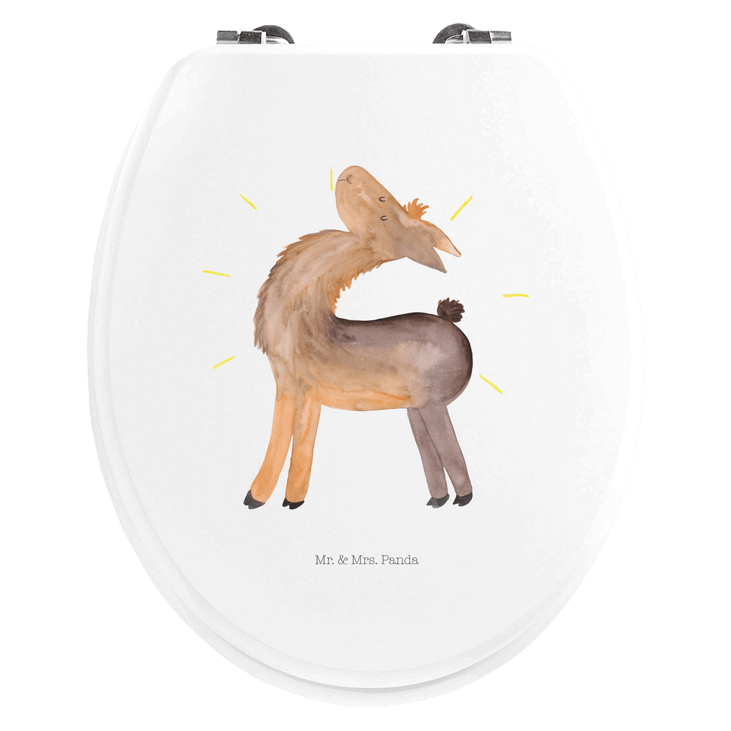 Motiv WC Sitz Lama stolz Klobrille, Klodeckel, Toilettendeckel, WC-Sitz, Toilette, Lama, Alpaka, Lamas, Außenseiter, Anders, Neustart, stolz, Hippie, Freundin, Freundinnen, beste Freundin, Kumpel, Familie, Family