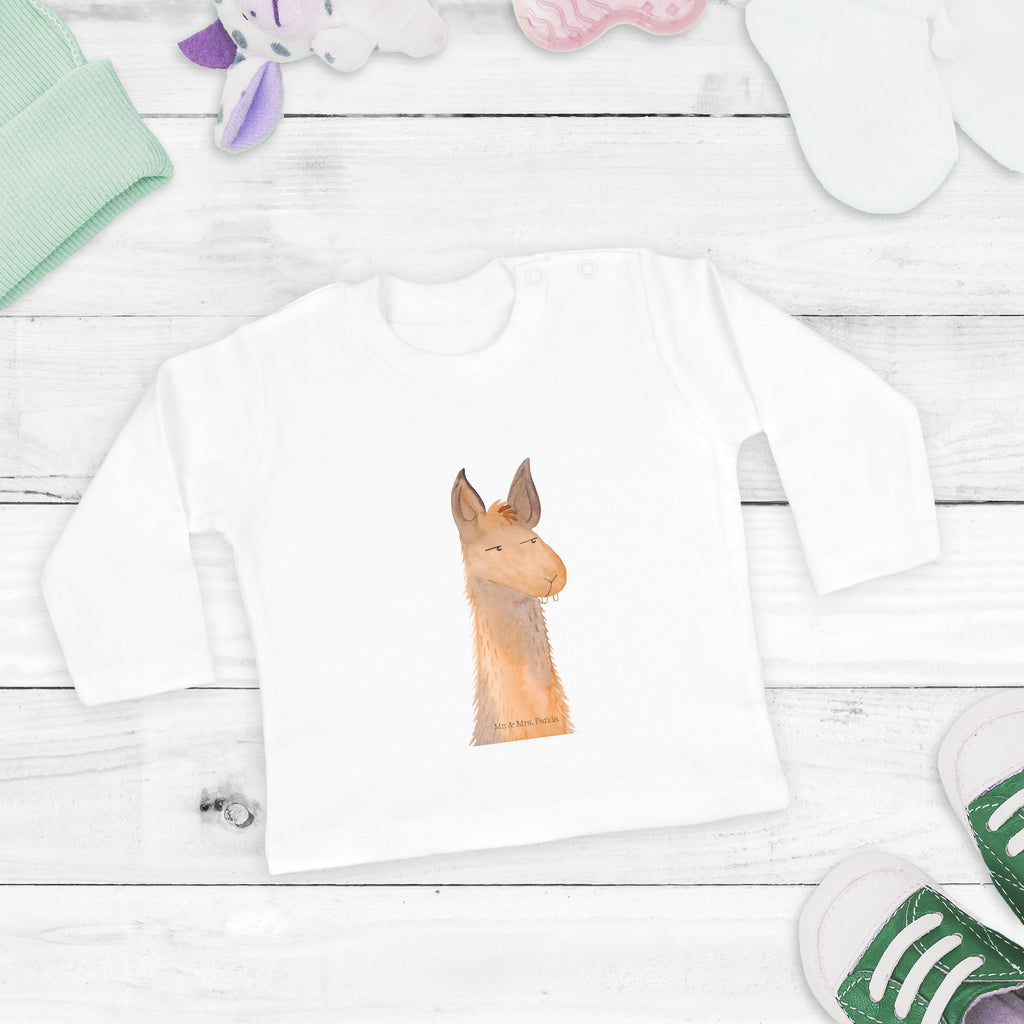 12-18 Monate Baby Longsleeve Lamakopf genervt Mädchen, Jungen, Baby, Langarm, Bio, Kleidung, Lama, Alpaka, Lamas, Recht haben, genervt sein, Freundin, beste Freundin, Partnerin, Büro, Büroalltag, Chef, Chefin, Azubi