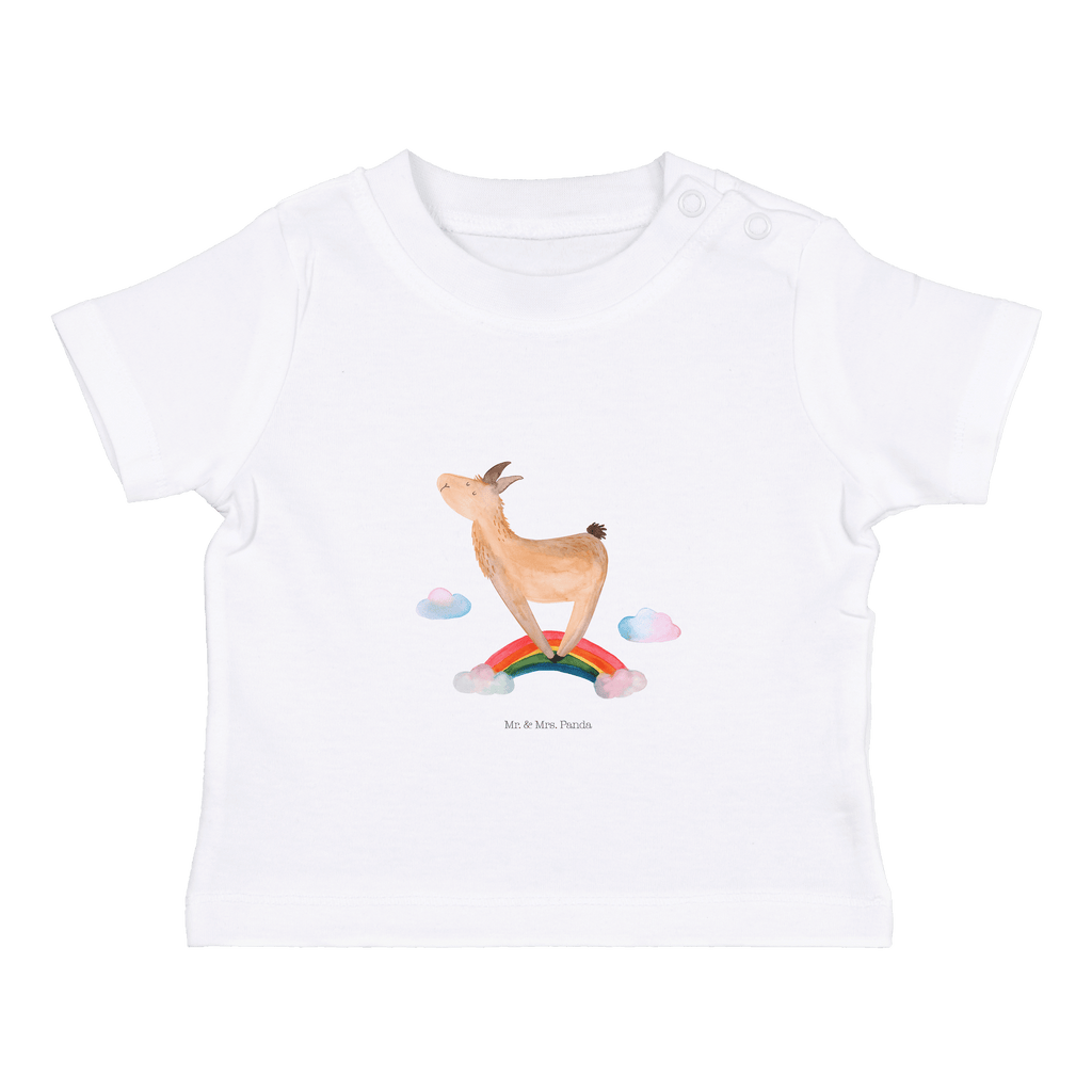 Organic Baby Shirt Lama Regenbogen Baby T-Shirt, Jungen Baby T-Shirt, Mädchen Baby T-Shirt, Shirt, Lama, Alpaka, Lamas, Regenbogen, Haters gonna hate, Haters, Selbstständig, Außenseiter, Schule, Abi, Hobby, Wolkenland, Freiheit