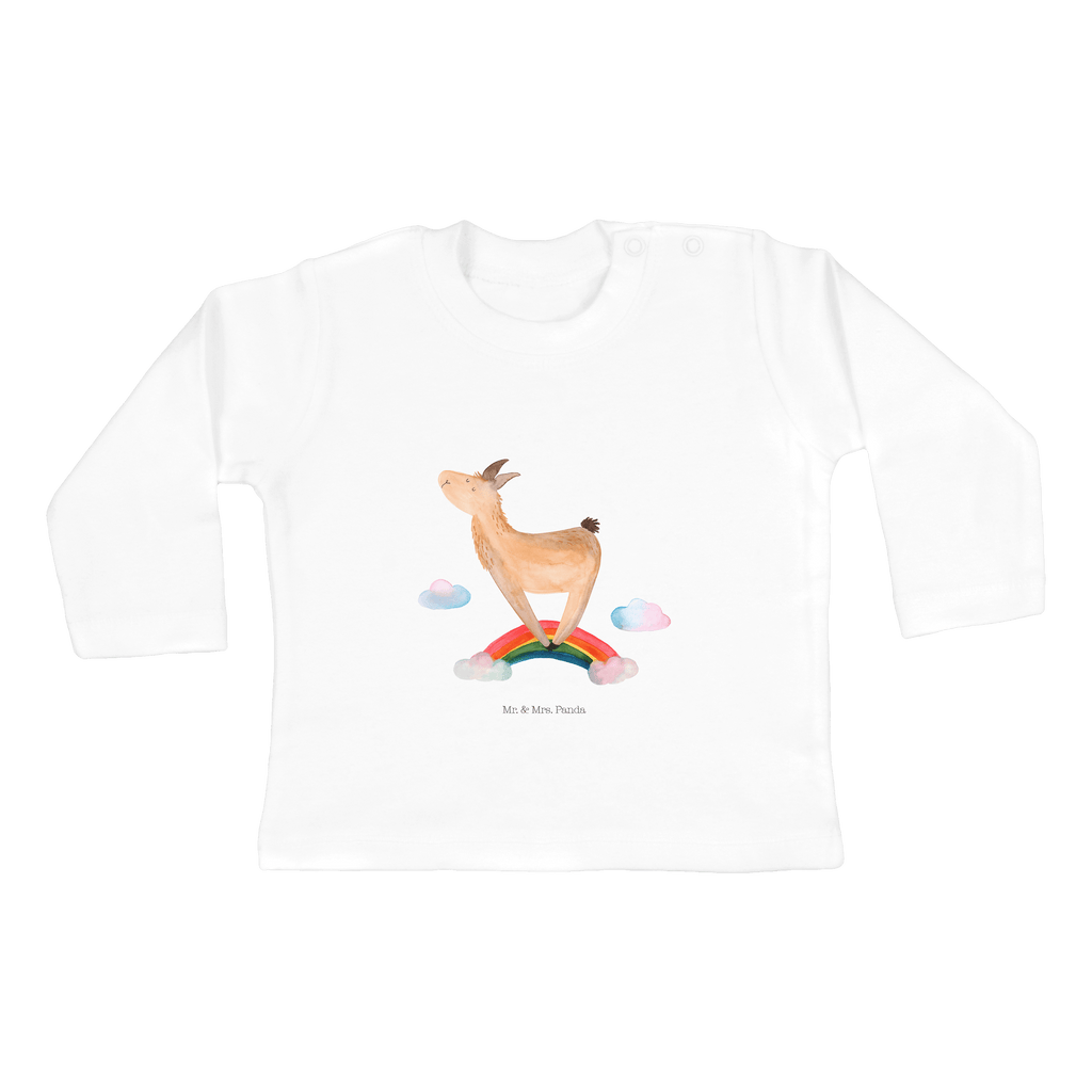 6-12 Monate Baby Longsleeve Lama Regenbogen Mädchen, Jungen, Baby, Longsleeve, Langarm, Bio, Kleidung, uni, Langarmshirt, Lama, Alpaka, Lamas, Regenbogen, Haters gonna hate, Haters, Selbstständig, Außenseiter, Schule, Abi, Hobby, Wolkenland, Freiheit