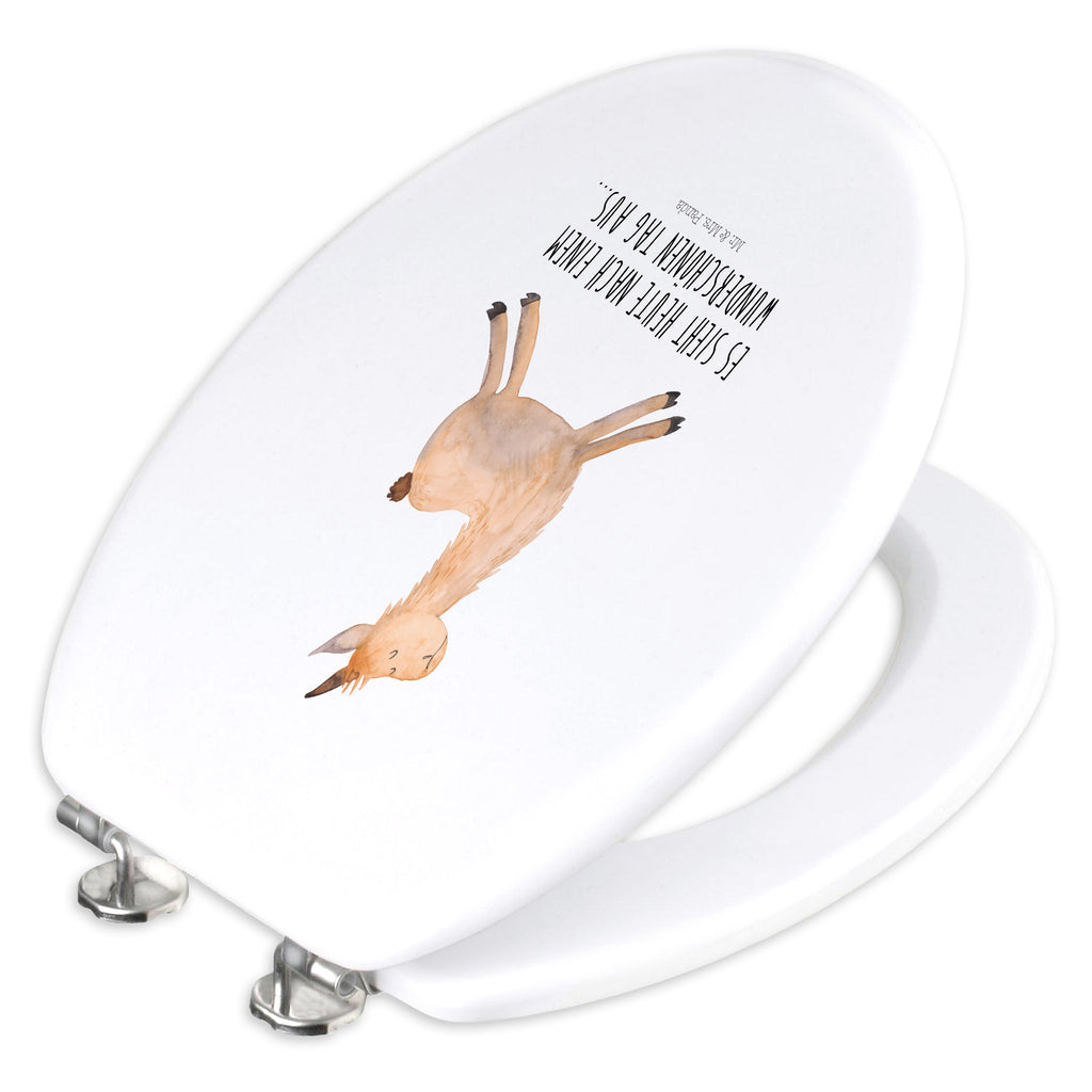 Motiv WC Sitz Lama springend Klobrille, Klodeckel, Toilettendeckel, WC-Sitz, Toilette, Lama, Alpaka, Lamas, Lieblingstag, Happy day, fröhlich, Glück, Freundin, Liebeskummer, Neustart, guten Morgen, Start, Prüfung, Abitur