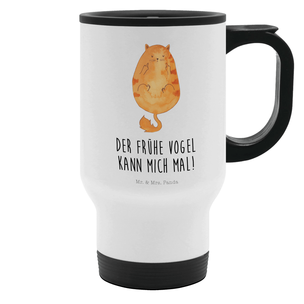 Thermobecher Katze Frühaufsteher Thermobecher, To Go Becher, Thermotasse, Kaffeebecher, Isolierbecher, Thermobecher To Go, Warmhaltetasse, Edelstahlbecher, Reisebecher, Tasse mit Deckel, Thermobecher für 400 ml, Kaffeetasse zum Mitnehmen, Tasse zum Mitnehmen, Spülmaschinenfest, Katze, Katzenmotiv, Katzenfan, Katzendeko, Katzenfreund, Katzenliebhaber, Katzenprodukte, Katzenartikel, Katzenaccessoires, Katzensouvenirs, Katzenliebhaberprodukte, Katzenmotive, Der frühe Vogel kann mich mal, Morgenmuffel, Frühaufsteher, Kaffee, Katzen, Kater, Mietze