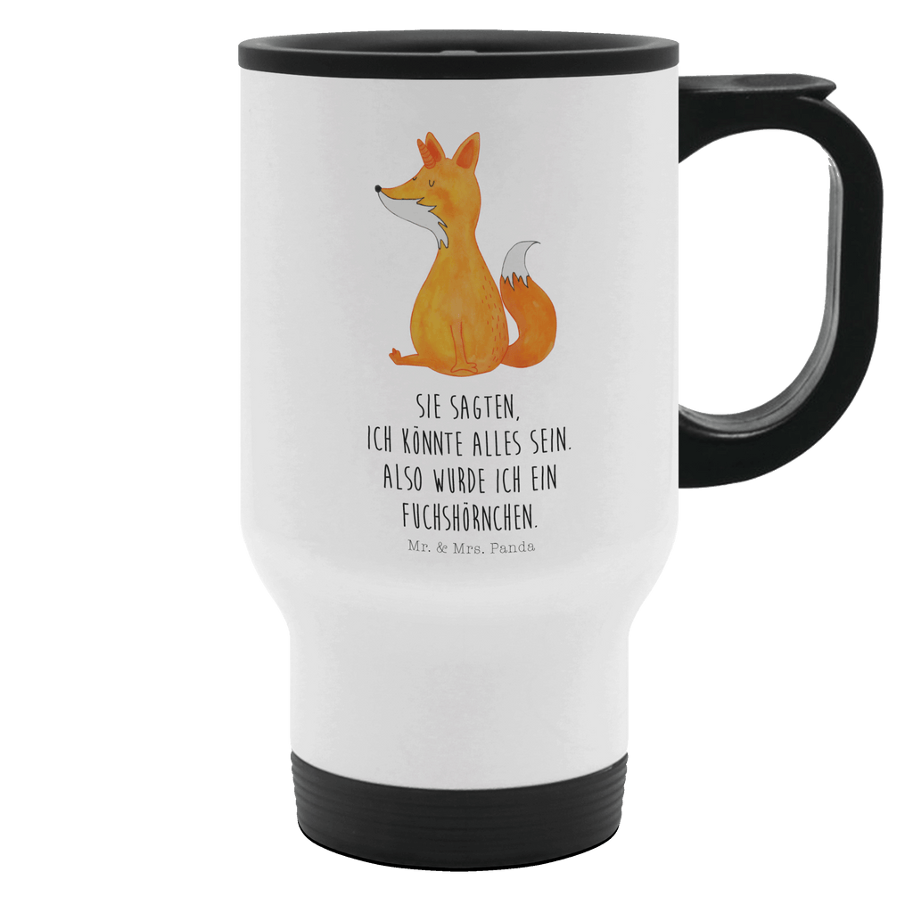 Thermobecher Fuchshörnchen Thermobecher, To Go Becher, Thermotasse, Kaffeebecher, Isolierbecher, Thermobecher To Go, Warmhaltetasse, Edelstahlbecher, Reisebecher, Tasse mit Deckel, Thermobecher für 400 ml, Kaffeetasse zum Mitnehmen, Tasse zum Mitnehmen, Spülmaschinenfest, Einhorn, Einhörner, Einhorn Deko, Pegasus, Unicorn, Fuchs, Unicorns, Fuchshörnchen, Fuchshorn, Foxycorn, Füchse
