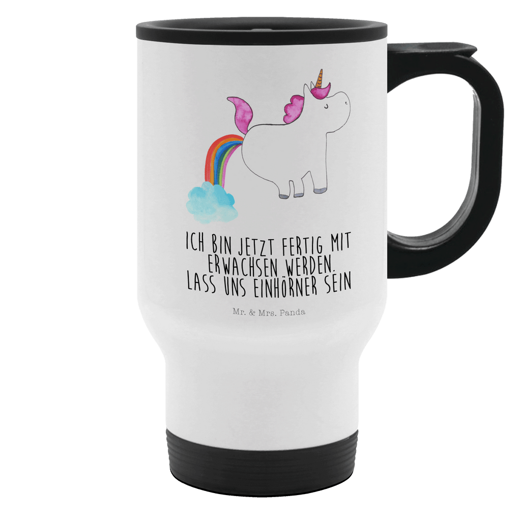 Thermobecher Einhorn Pupsend Thermobecher, To Go Becher, Thermotasse, Kaffeebecher, Isolierbecher, Thermobecher To Go, Warmhaltetasse, Edelstahlbecher, Reisebecher, Tasse mit Deckel, Thermobecher für 400 ml, Kaffeetasse zum Mitnehmen, Tasse zum Mitnehmen, Spülmaschinenfest, Einhorn, Einhörner, Einhorn Deko, Pegasus, Unicorn, Pups, Regenbogen, Glitzer, Einhornpower, Erwachsenwerden, Spaß, lustig, Freundin
