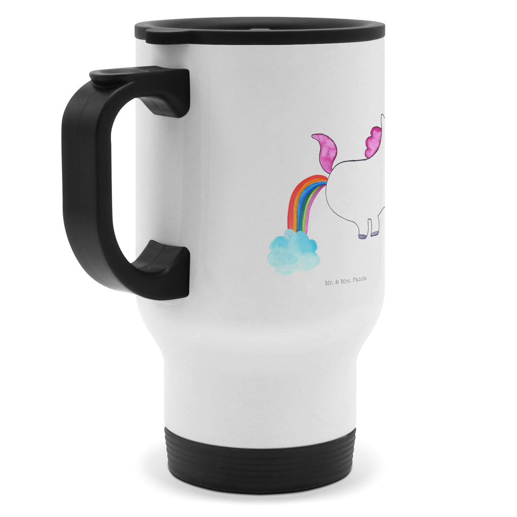 Thermobecher Einhorn Pupsend Thermobecher, To Go Becher, Thermotasse, Kaffeebecher, Isolierbecher, Thermobecher To Go, Warmhaltetasse, Edelstahlbecher, Reisebecher, Tasse mit Deckel, Thermobecher für 400 ml, Kaffeetasse zum Mitnehmen, Tasse zum Mitnehmen, Spülmaschinenfest, Einhorn, Einhörner, Einhorn Deko, Pegasus, Unicorn, Pups, Regenbogen, Glitzer, Einhornpower, Erwachsenwerden, Spaß, lustig, Freundin