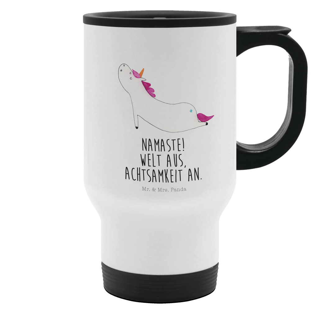 Thermobecher Einhorn Yoga Thermobecher, To Go Becher, Thermotasse, Kaffeebecher, Isolierbecher, Thermobecher To Go, Warmhaltetasse, Edelstahlbecher, Reisebecher, Tasse mit Deckel, Thermobecher für 400 ml, Kaffeetasse zum Mitnehmen, Tasse zum Mitnehmen, Spülmaschinenfest, Einhorn, Einhörner, Einhorn Deko, Pegasus, Unicorn, Yoga, Namaste, Achtsamkeit, Entspannung, Joga, Yogamatte, Sport, lustig, witzig, süß