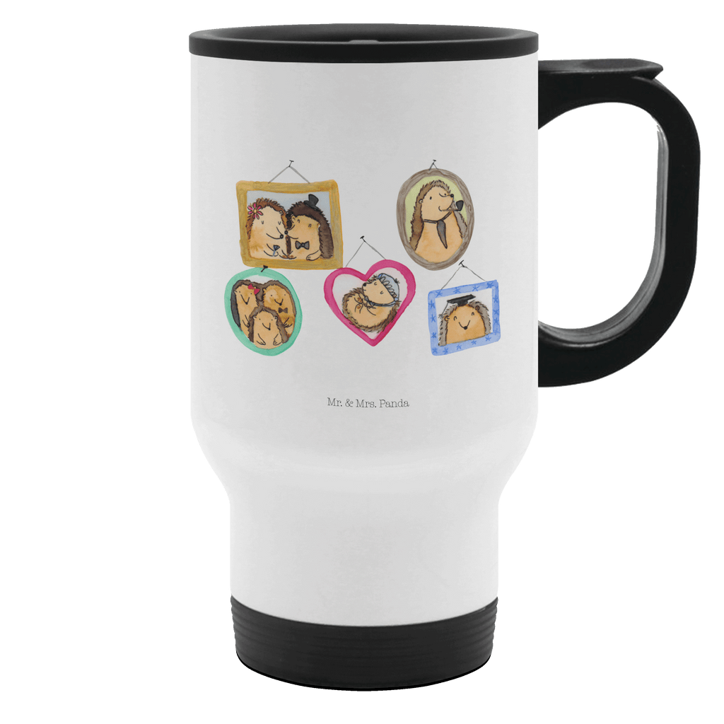 Thermobecher Igel Familie Thermobecher, To Go Becher, Thermotasse, Kaffeebecher, Isolierbecher, Thermobecher To Go, Warmhaltetasse, Edelstahlbecher, Reisebecher, Tasse mit Deckel, Thermobecher für 400 ml, Kaffeetasse zum Mitnehmen, Tasse zum Mitnehmen, Spülmaschinenfest, Familie, Vatertag, Muttertag, Bruder, Schwester, Mama, Papa, Oma, Opa, Liebe, Igel, Bilder, Zusammenhalt, Glück