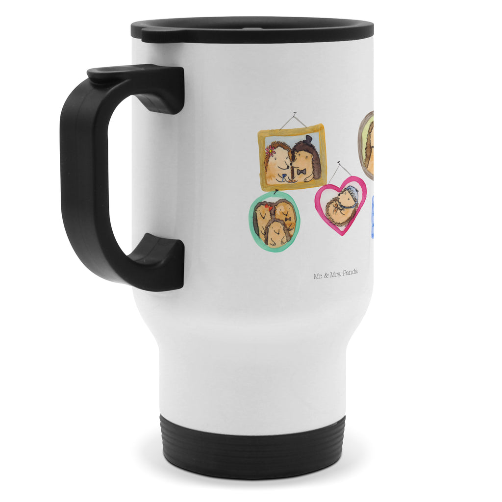 Thermobecher Igel Familie Thermobecher, To Go Becher, Thermotasse, Kaffeebecher, Isolierbecher, Thermobecher To Go, Warmhaltetasse, Edelstahlbecher, Reisebecher, Tasse mit Deckel, Thermobecher für 400 ml, Kaffeetasse zum Mitnehmen, Tasse zum Mitnehmen, Spülmaschinenfest, Familie, Vatertag, Muttertag, Bruder, Schwester, Mama, Papa, Oma, Opa, Liebe, Igel, Bilder, Zusammenhalt, Glück