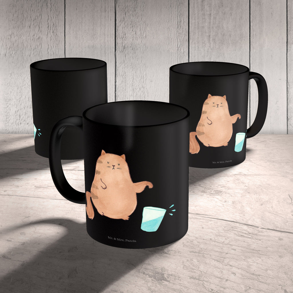 Tasse Katze Wasserglas Katzen, Katze, Kater, Mietze, Cat, Cats, Katzenhalter, Katzenbesitzerin, Haustier, Katzenliebhaber, Wasser, Glas,	 Becher, Kaffeetasse, Kaffeebecher, Tee, Frühstück, Büro  Katze, Katzenmotiv, Katzenfan, Katzendeko, Katzenfreund, Katzenliebhaber, Katzenprodukte, Katzenartikel, Katzenaccessoires, Katzensouvenirs, Katzenliebhaberprodukte, Katzenmotive