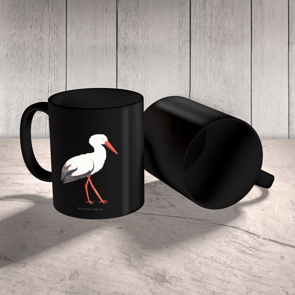 Tasse Storch Storch, Störche, Schwangerschaft, Geburt, Mutter, Mütter, Mutter werden, Schwanger, Babybauch, Baby	 Becher, Kaffeetasse, Kaffeebecher, Tee, Frühstück, Büro  süße Tiermotive, gute Laune, lustige Sprüche, Tiere