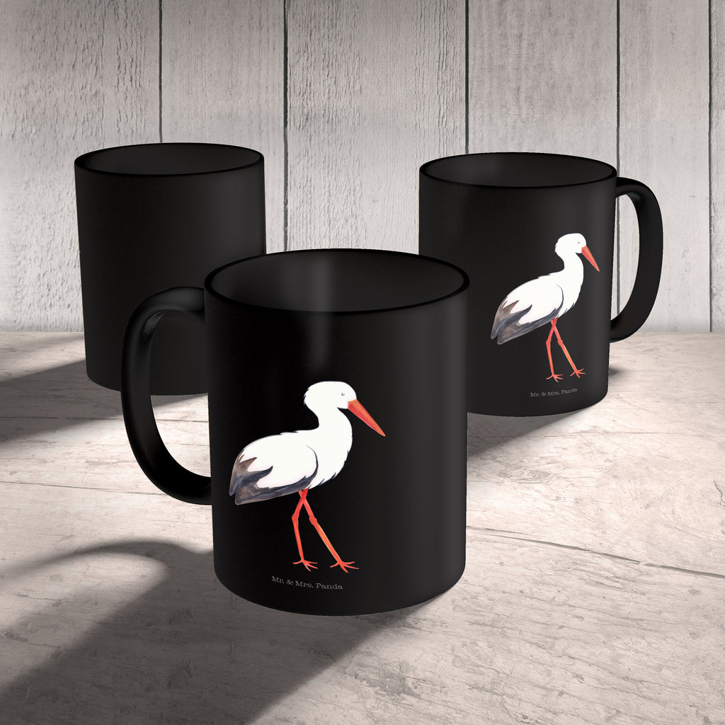 Tasse Storch Storch, Störche, Schwangerschaft, Geburt, Mutter, Mütter, Mutter werden, Schwanger, Babybauch, Baby	 Becher, Kaffeetasse, Kaffeebecher, Tee, Frühstück, Büro  süße Tiermotive, gute Laune, lustige Sprüche, Tiere