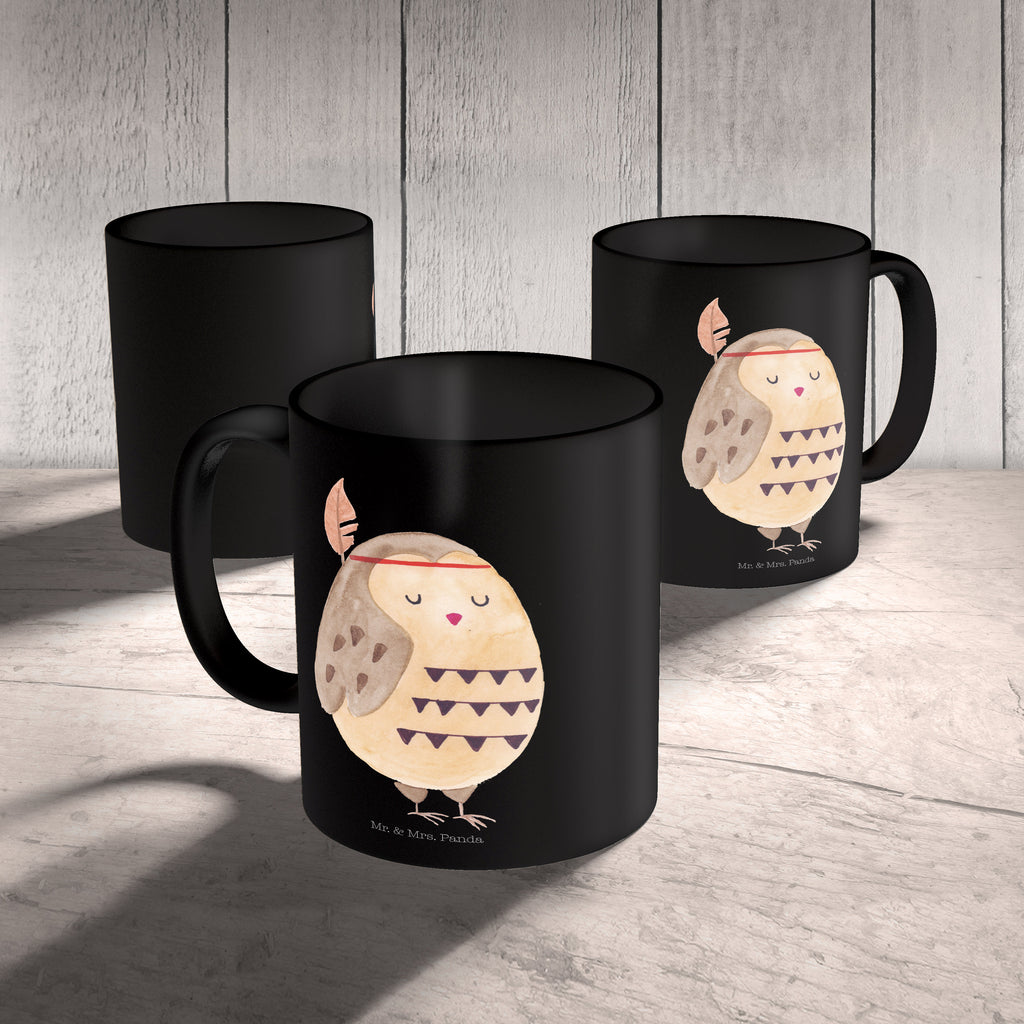 Tasse Eule Federschmuck Eule, Eule Deko, Owl, Das Leben ist ein Abenteuer, Reisespruch, Federschmuck, Dekoration  Becher, Kaffeetasse, Kaffeebecher, Tee, Frühstück, Büro  Eule