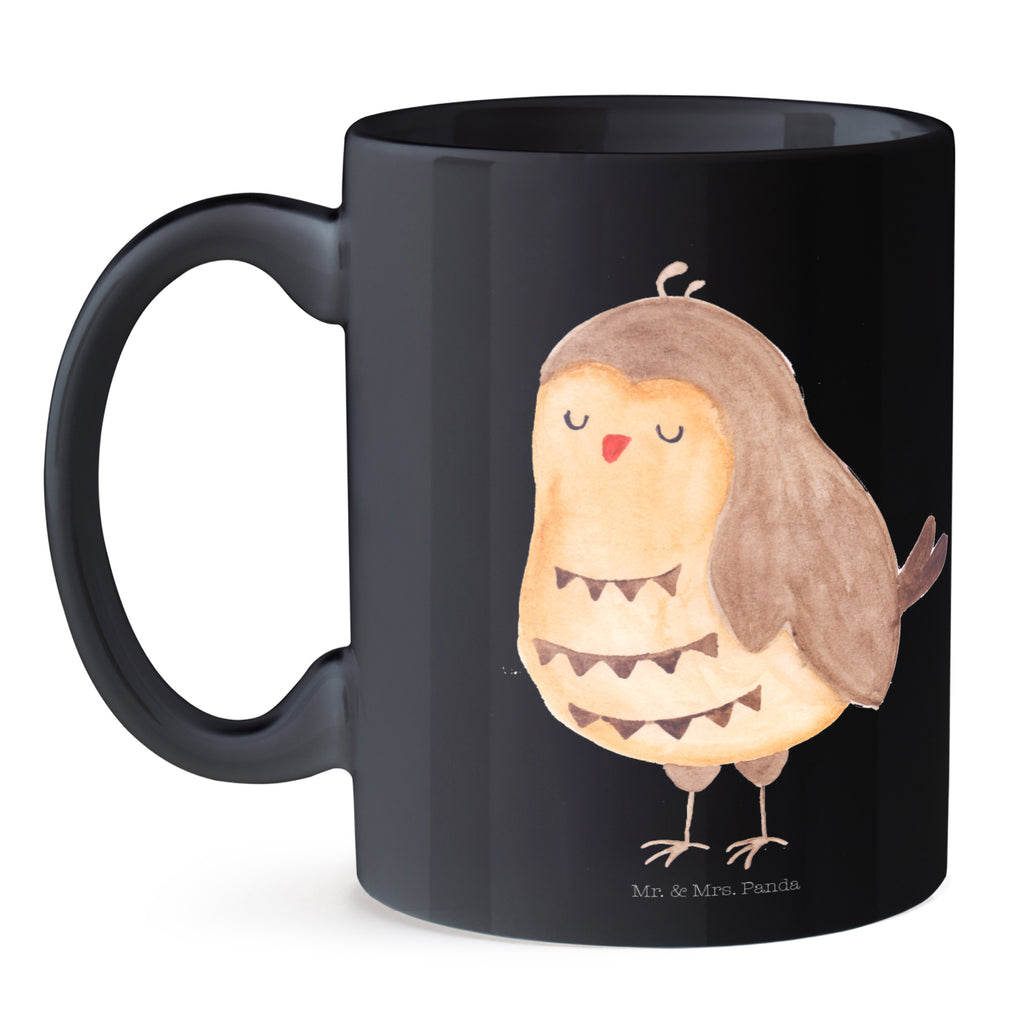 Tasse Eule Zufrieden Eule Spruch, Eule deko, Owl, Liebe Spruch, Romantisch, Wortspiel lustig, Spruch schön, Geschenk Hochzeitstag Becher, Kaffeetasse, Kaffeebecher, Tee, Frühstück, Büro  Eule