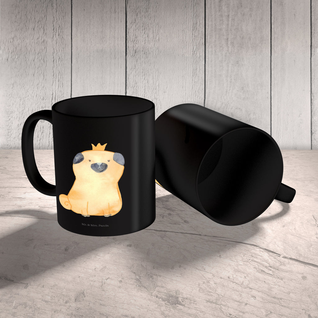 Tasse Mops Krone Mops, Hund, allergisch, kinderlos, Hausregel, Hundebesitzer. Spruch, lustig Becher, Kaffeetasse, Kaffeebecher, Tee, Frühstück, Büro  Hund, Hundemotiv, Haustier, Hunderasse, Tierliebhaber, Hundebesitzer, Sprüche