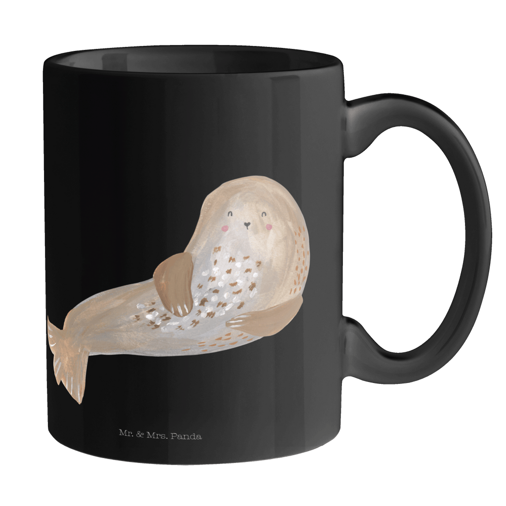 Tasse Robbe lachend Robbe, Robben, Seehund, Strand, Meerestier, Ostsee, Nordsee Becher, Kaffeetasse, Kaffeebecher, Tee, Frühstück, Büro  süße Tiermotive, gute Laune, lustige Sprüche, Tiere